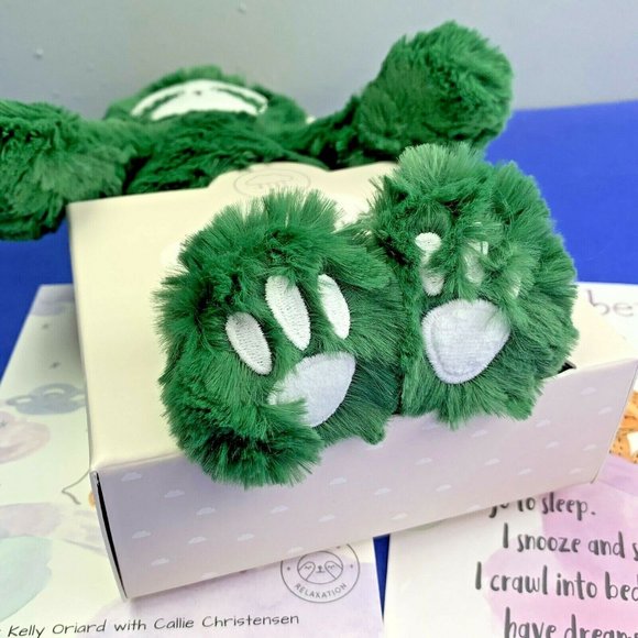 Slumberkins Slumber Sloth Kin Emerald Green Silky Affirmation Card Book New - Picture 3 of 4